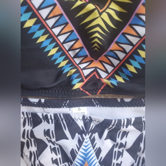 Mosaic Tribal Print Halter Bikini - Picture 4 of 4